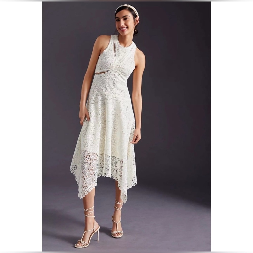 Anthropologie Bridal Ivory Lace Dress
